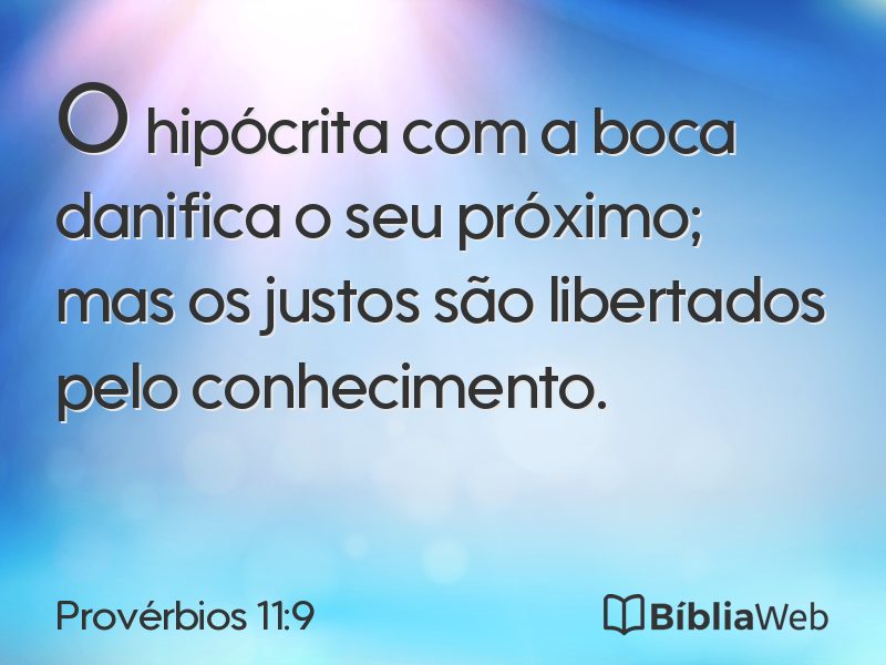 Provérbios 11:9 em imagem para compartilhar