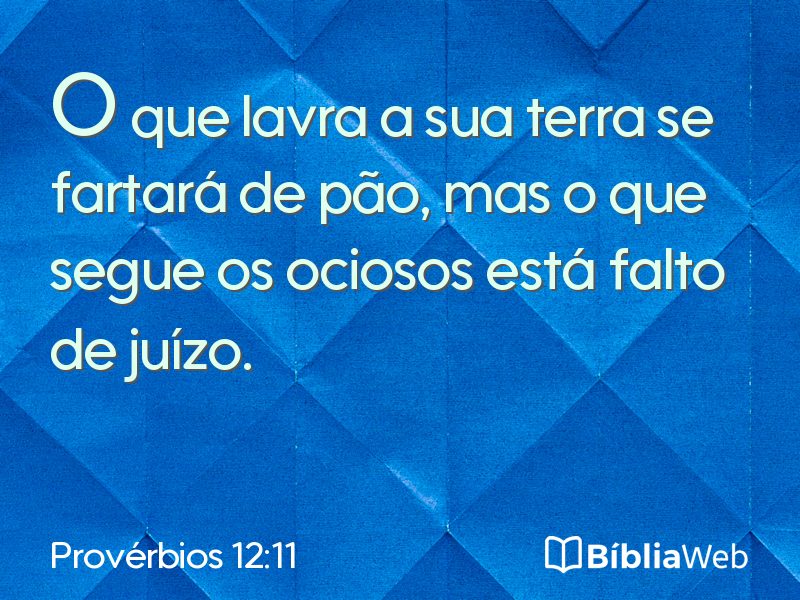 Provérbios 12:11 em imagem para compartilhar