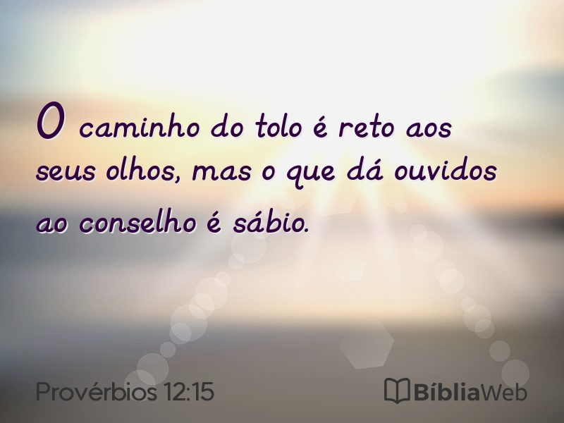 Provérbios 12:15 em imagem para compartilhar