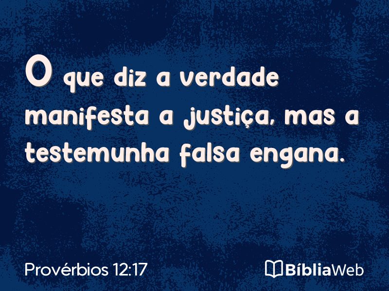 Provérbios 12:17 em imagem para compartilhar