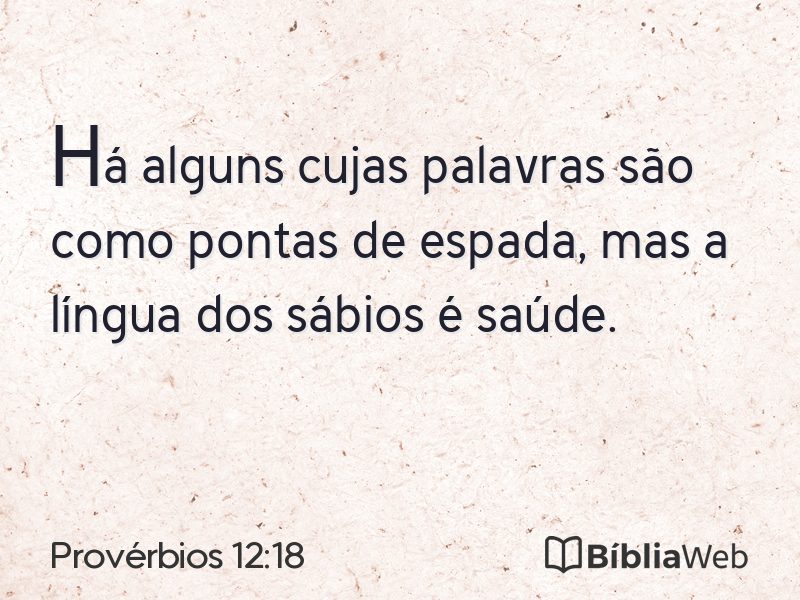 Provérbios 12:18 em imagem para compartilhar
