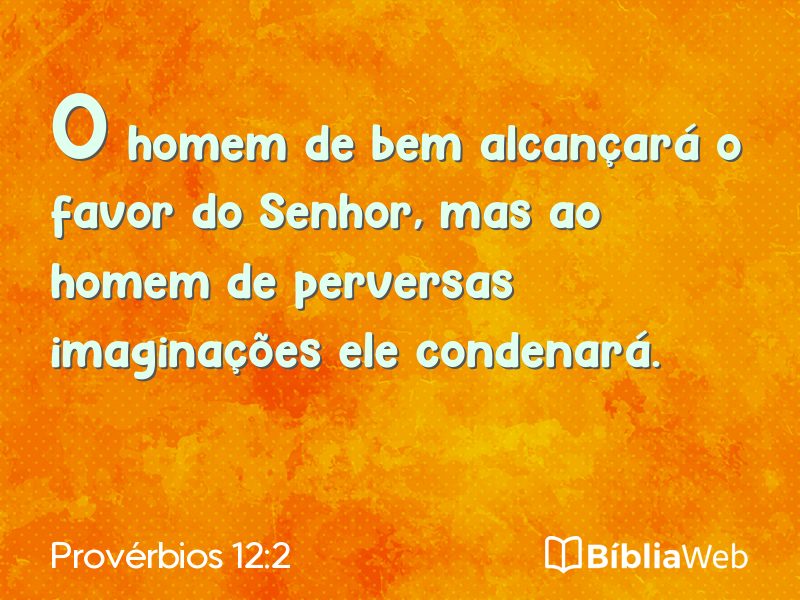 Provérbios 12:2 em imagem para compartilhar