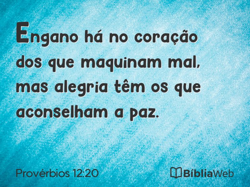 Provérbios 12:20 em imagem para compartilhar