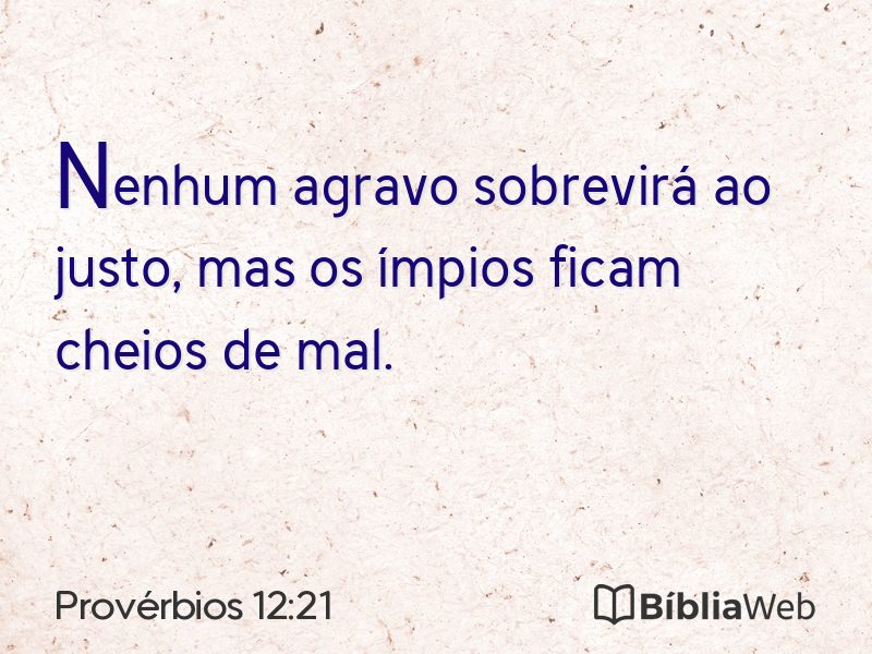Provérbios 12:21 em imagem para compartilhar