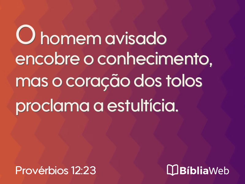 Provérbios 12:23 em imagem para compartilhar