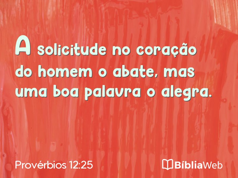 Provérbios 12:25 em imagem para compartilhar