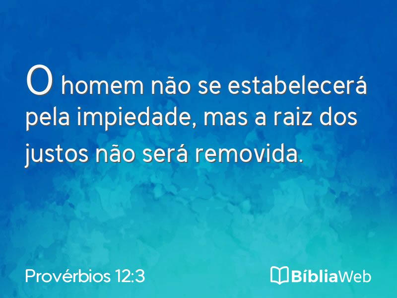 Provérbios 12:3 em imagem para compartilhar