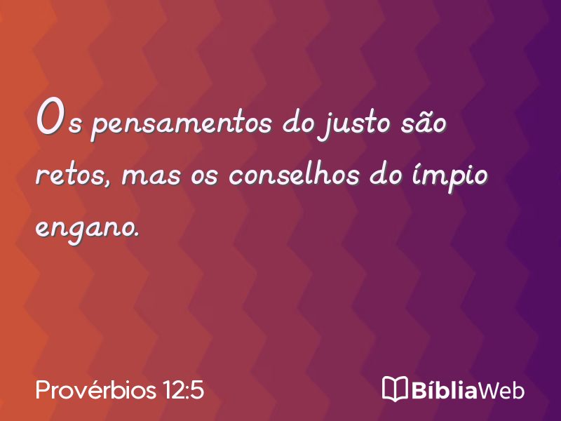 Provérbios 12:5 em imagem para compartilhar