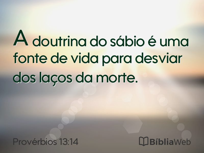 Provérbios 13:14 em imagem para compartilhar