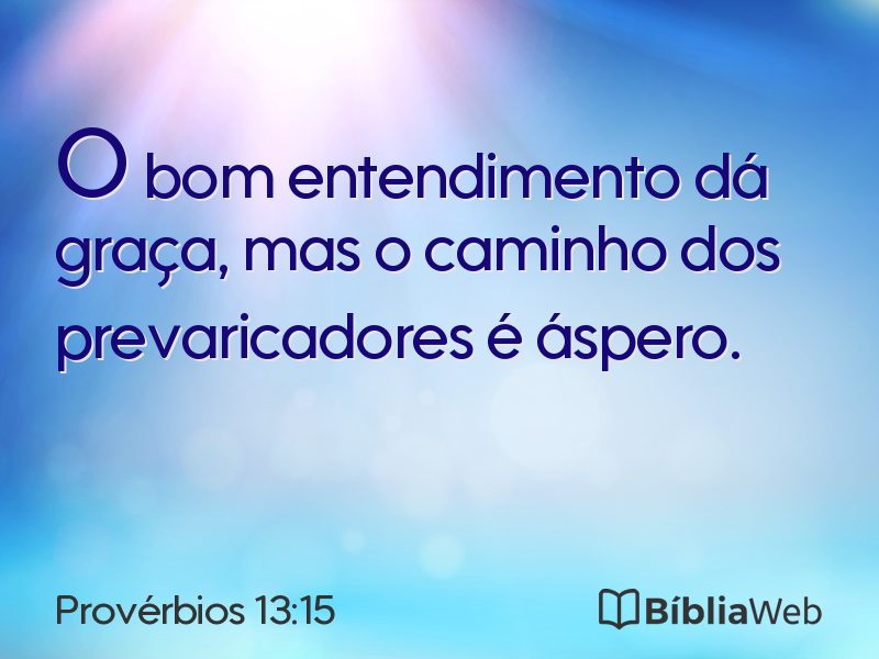 Provérbios 13:15 em imagem para compartilhar