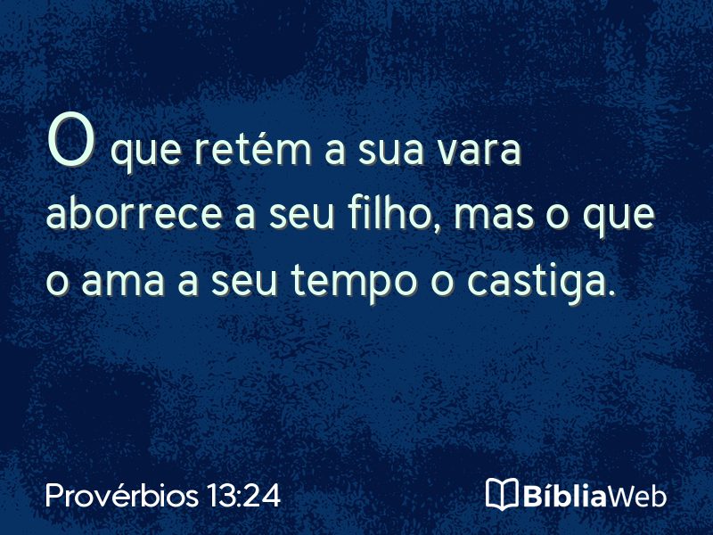 Provérbios 13:24 em imagem para compartilhar