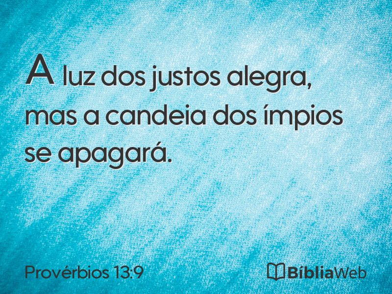 Provérbios 13:9 em imagem para compartilhar