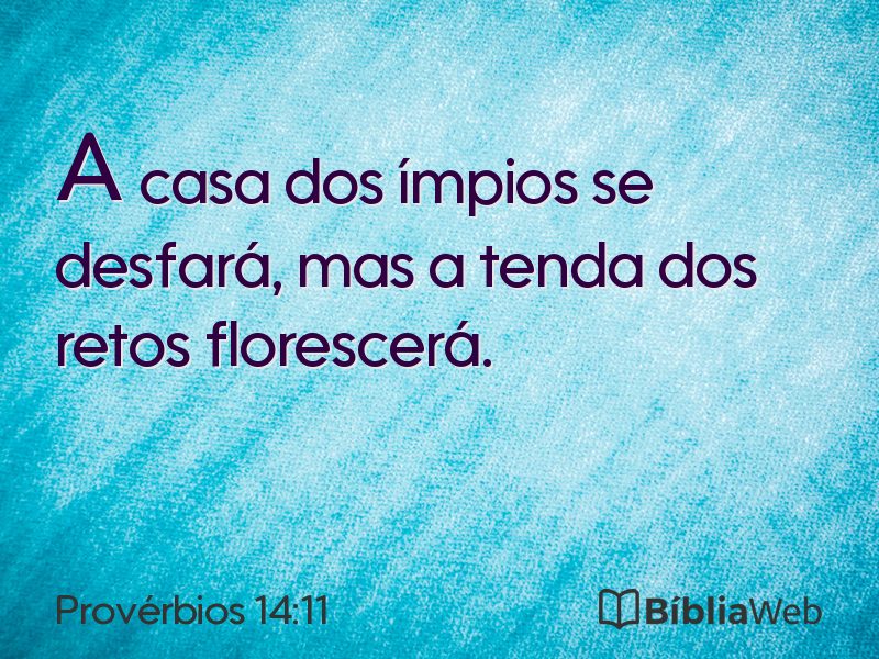 Provérbios 14:11 em imagem para compartilhar