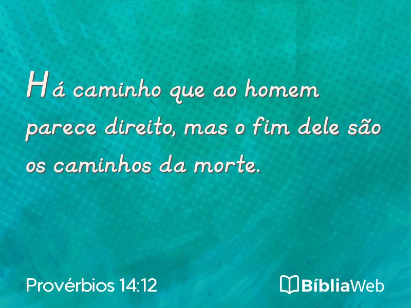 Provérbios 14:12 em imagem para compartilhar