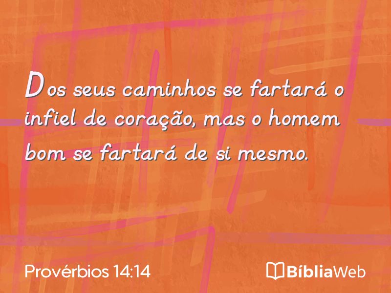 Provérbios 14:14 em imagem para compartilhar