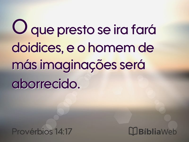 Provérbios 14:17 em imagem para compartilhar