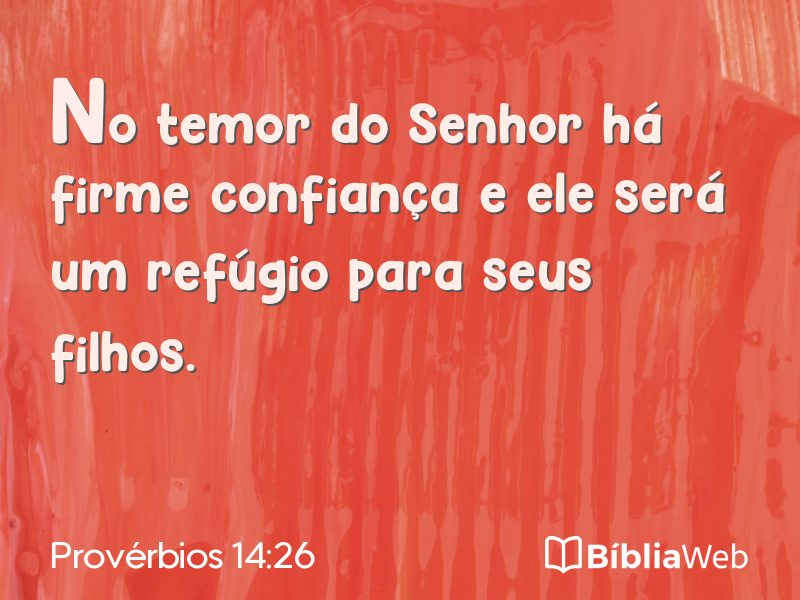 Provérbios 14:26 em imagem para compartilhar