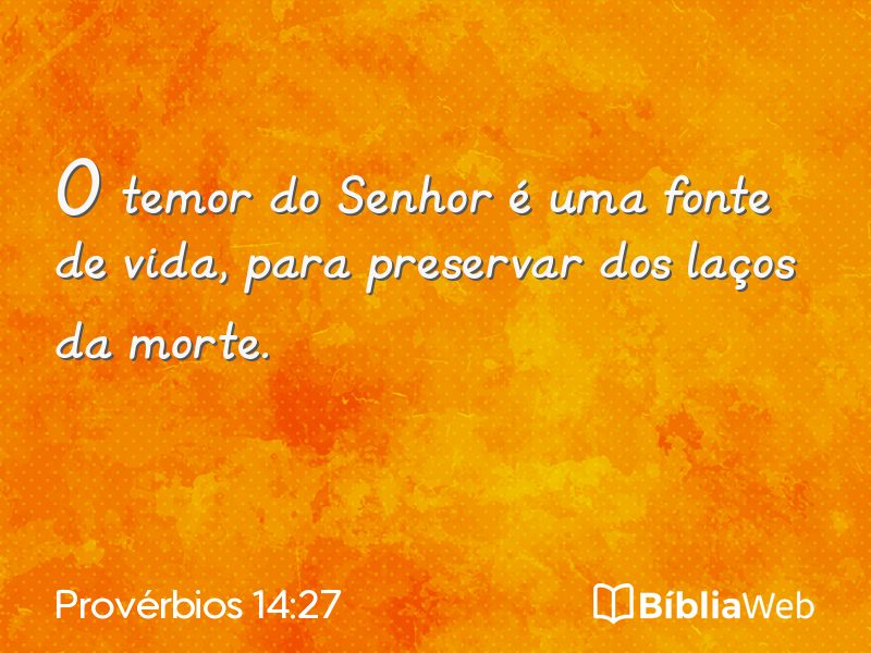 Provérbios 14:27 em imagem para compartilhar