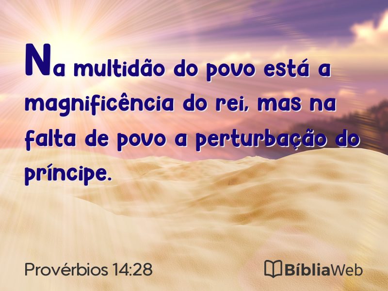 Provérbios 14:28 em imagem para compartilhar