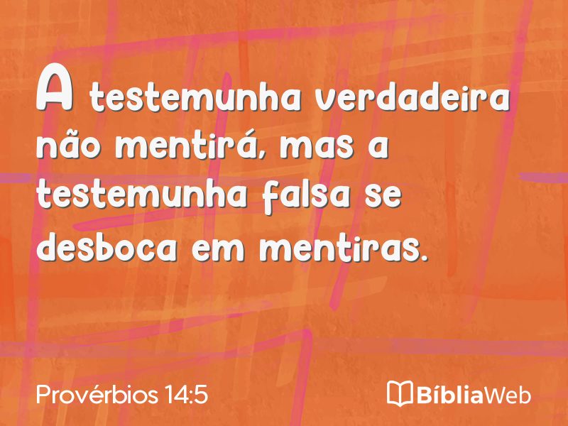 Provérbios 14:5 em imagem para compartilhar