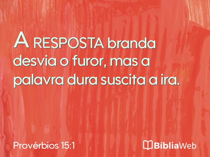 Provérbios 15:1 em imagem para compartilhar