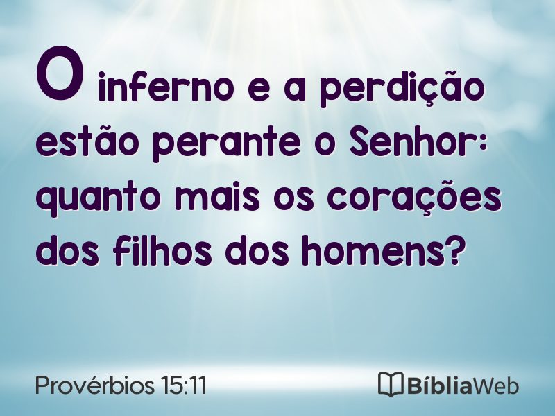 Provérbios 15:11 em imagem para compartilhar