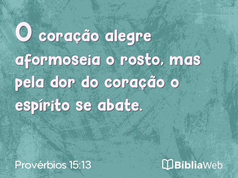 Provérbios 15:13 em imagem para compartilhar