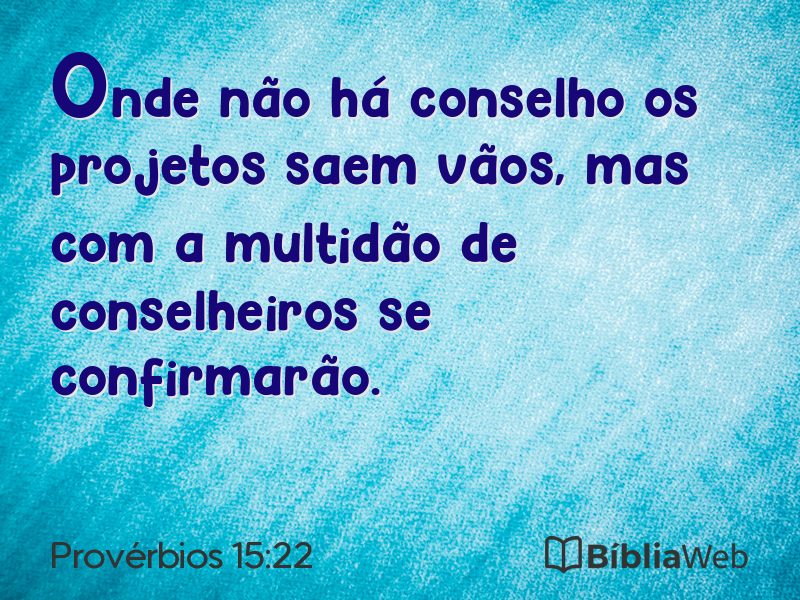 Provérbios 15:22 em imagem para compartilhar