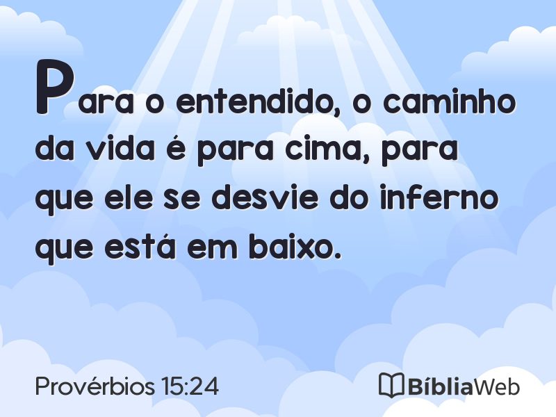 Provérbios 15:24 em imagem para compartilhar