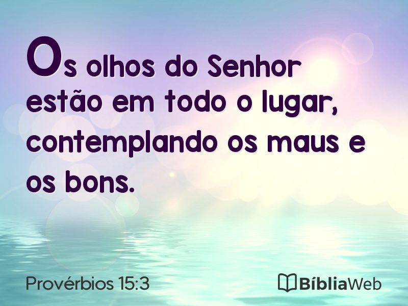 Provérbios 15:3 em imagem para compartilhar