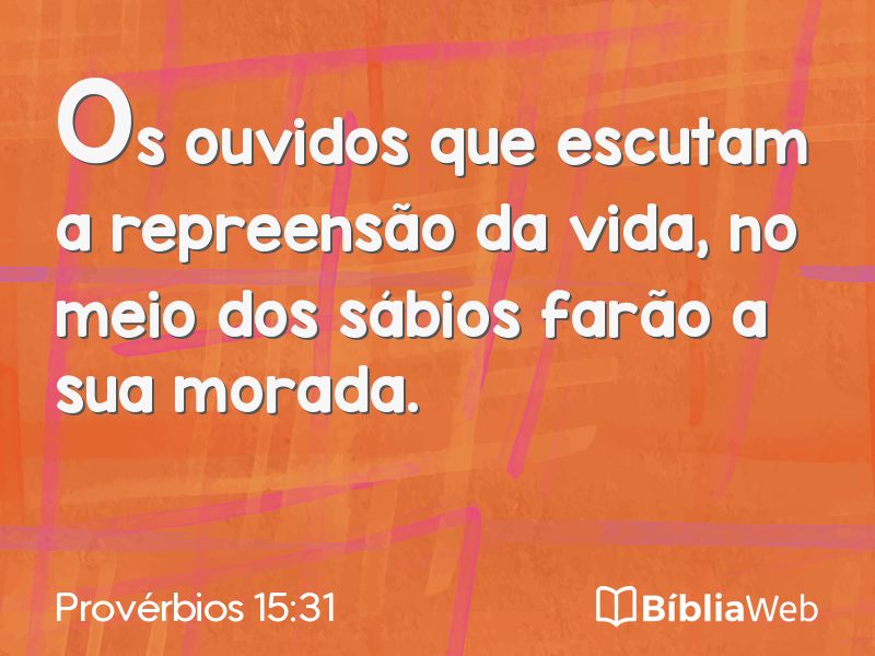 Provérbios 15:31 em imagem para compartilhar