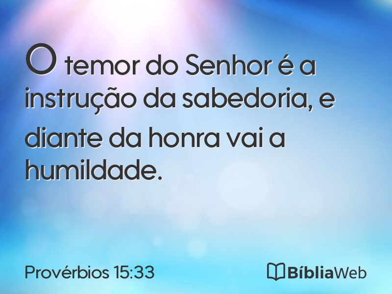 Provérbios 15:33 em imagem para compartilhar