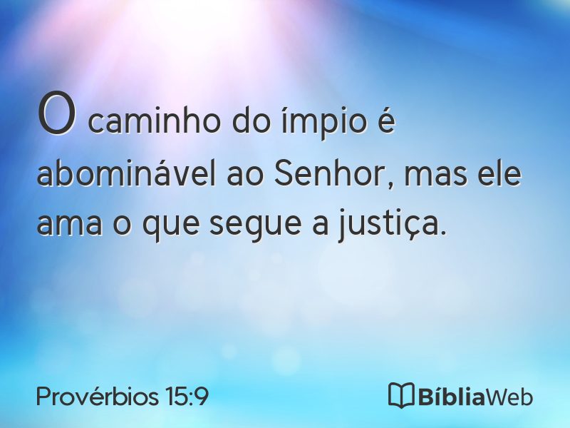 Provérbios 15:9 em imagem para compartilhar