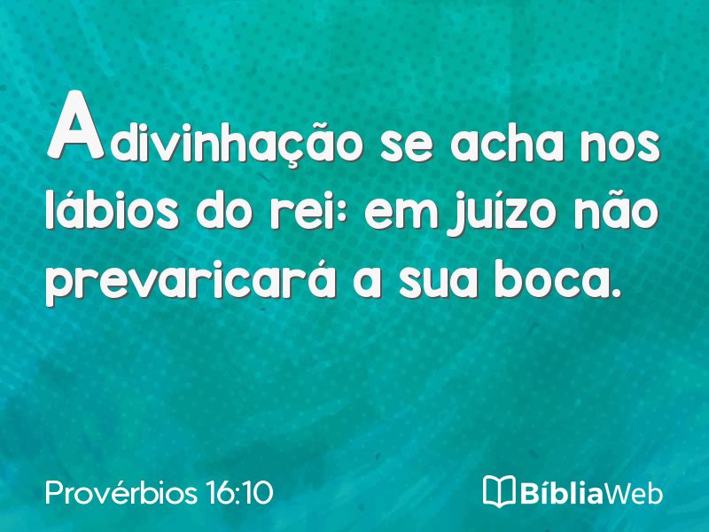 Provérbios 16:10 em imagem para compartilhar