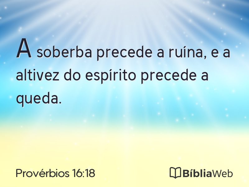 Provérbios 16:18 em imagem para compartilhar