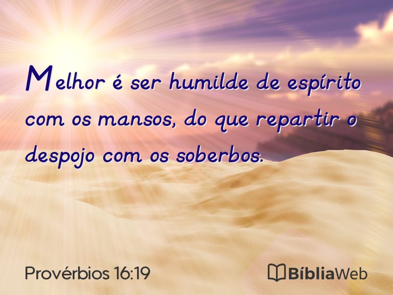 Provérbios 16:19 em imagem para compartilhar