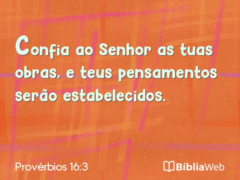 Provérbios 16:3 em imagem para compartilhar