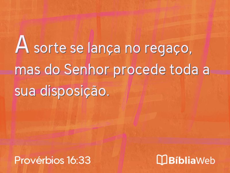Provérbios 16:33 em imagem para compartilhar