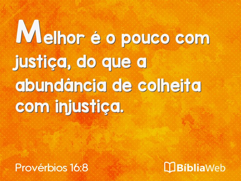 Provérbios 16:8 em imagem para compartilhar