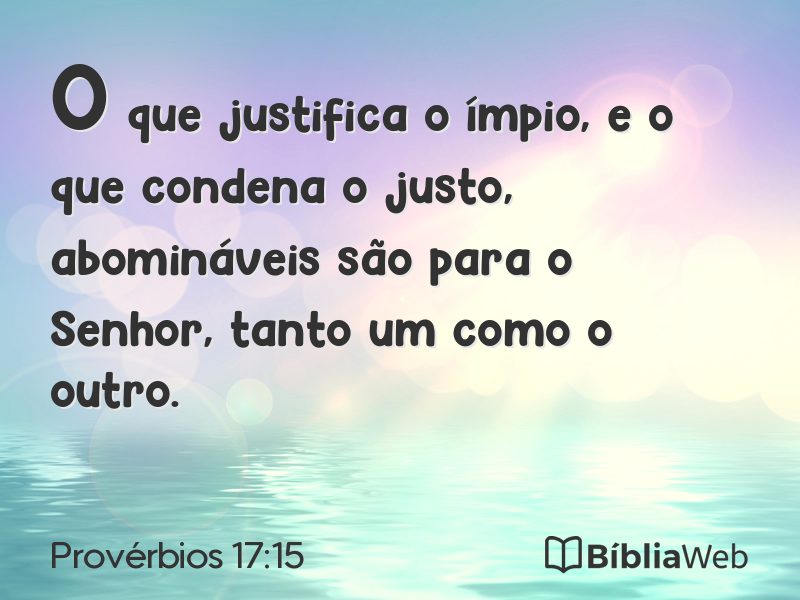 Provérbios 17:15 em imagem para compartilhar