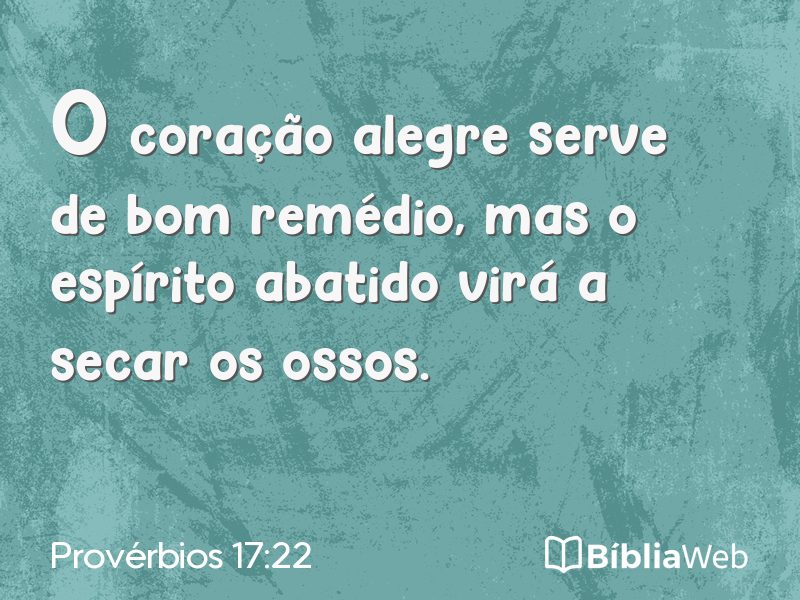 Provérbios 17:22 em imagem para compartilhar