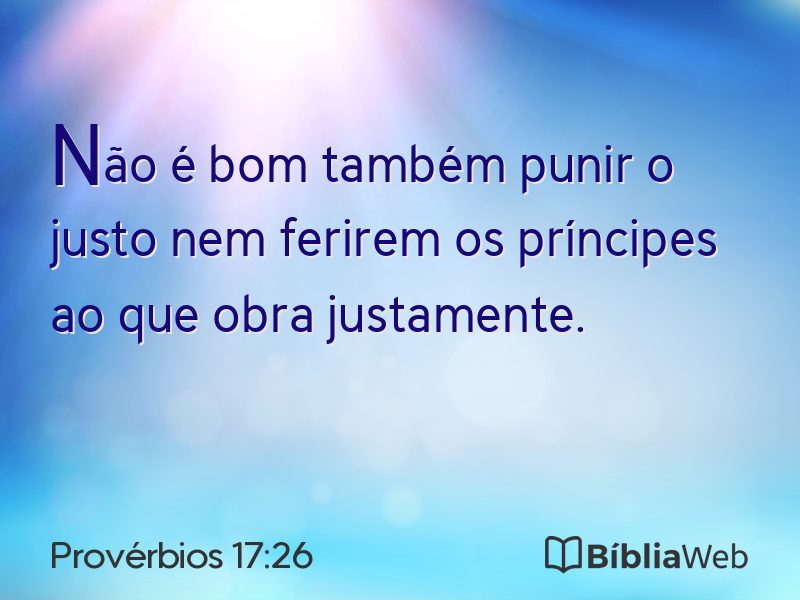 Provérbios 17:26 em imagem para compartilhar