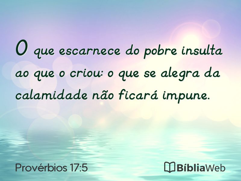Provérbios 17:5 em imagem para compartilhar