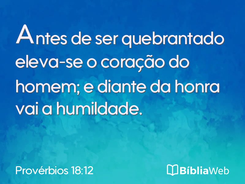 Provérbios 18:12 em imagem para compartilhar