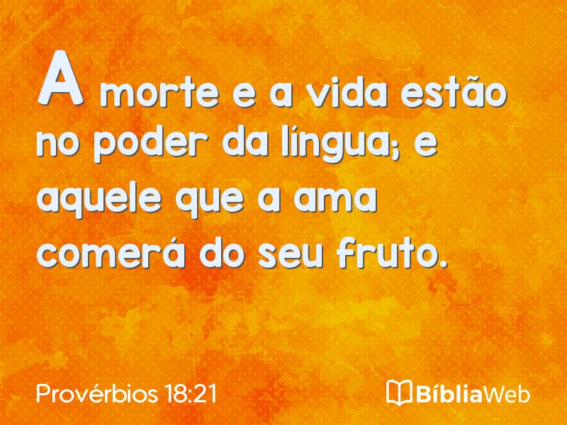 Provérbios 18:21 em imagem para compartilhar