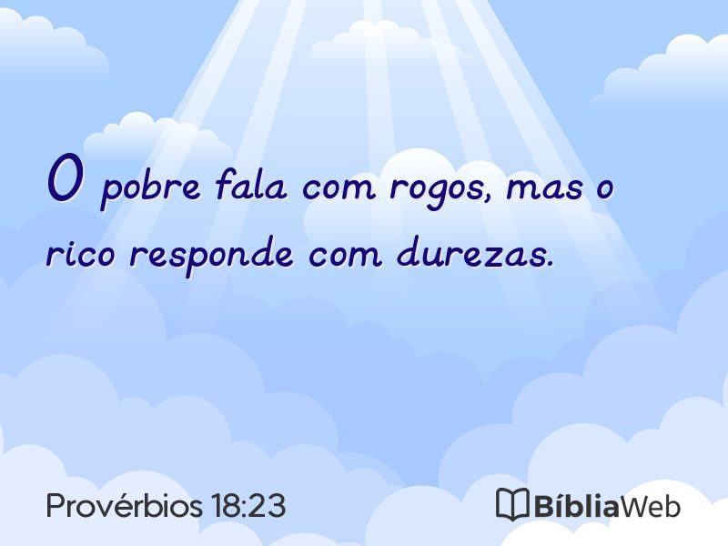 Provérbios 18:23 em imagem para compartilhar