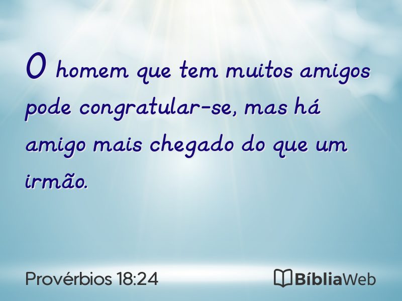 Provérbios 18:24 em imagem para compartilhar
