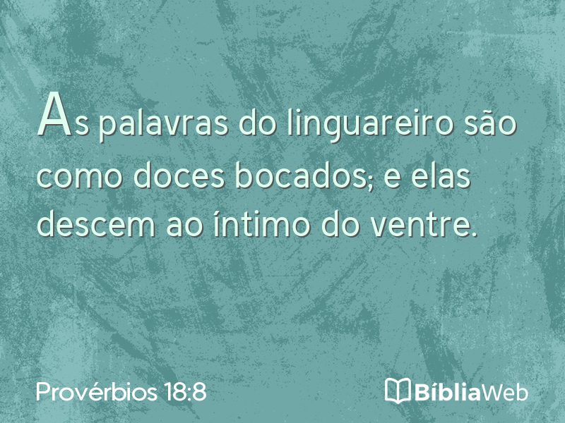 Provérbios 18:8 em imagem para compartilhar