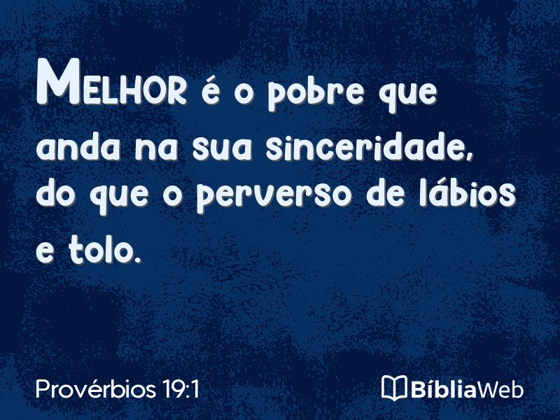 Provérbios 19:1 em imagem para compartilhar