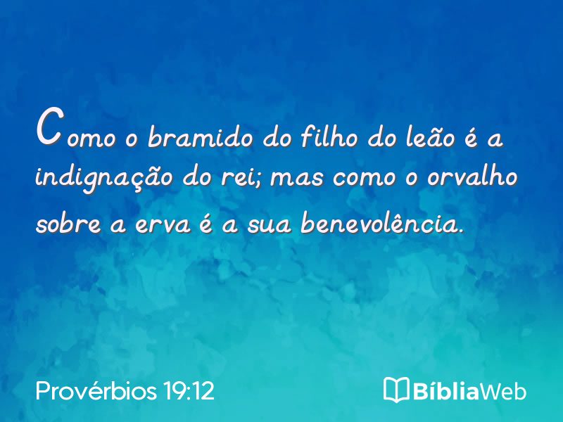Provérbios 19:12 em imagem para compartilhar